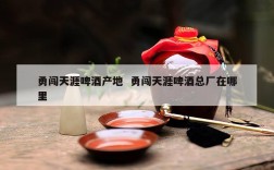 勇闯天涯啤酒产地  勇闯天涯啤酒总厂在哪里