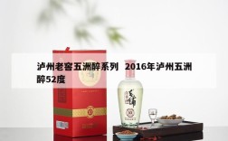 泸州老窖五洲醉系列  2016年泸州五洲醉52度