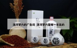 洋河梦六的广告词  洋河梦六是哪一年出的