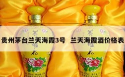 贵州茅台兰天海霞3号  兰天海霞酒价格表
