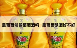 黑葡萄能做葡萄酒吗  黑葡萄酿酒好不好