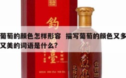 葡萄的颜色怎样形容  描写葡萄的颜色又多又美的词语是什么?