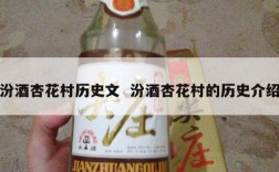 汾酒杏花村历史文  汾酒杏花村的历史介绍