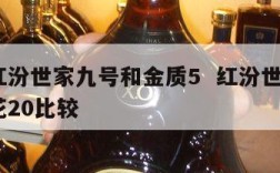 汾酒红汾世家九号和金质5  红汾世家9号与青花20比较