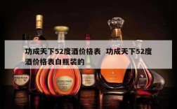 功成天下52度酒价格表  功成天下52度酒价格表白瓶装的