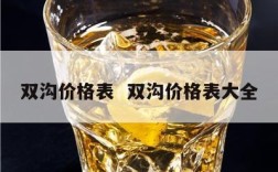 双沟价格表  双沟价格表大全
