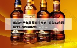 烟台94干红葡萄酒价格表  烟台92赤霞珠干红葡萄酒价格