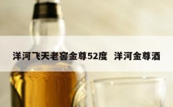 洋河飞天老窖金尊52度  洋河金尊酒