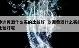 沙洲黄酒什么买的比较好_沙洲黄酒什么买的比较好呢