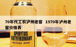 70年代工农泸州老窖  1970年泸州老窖价格表