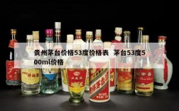 贵州茅台价格53度价格表  茅台53度500ml价格