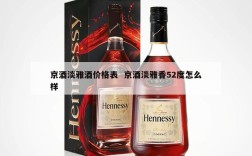 京酒淡雅酒价格表  京酒淡雅香52度怎么样