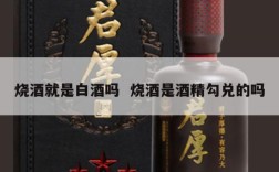 烧酒就是白酒吗  烧酒是酒精勾兑的吗