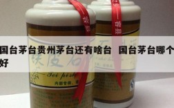 国台茅台贵州茅台还有啥台  国台茅台哪个好