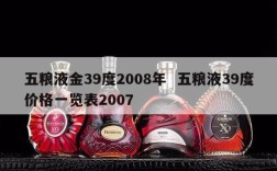 五粮液金39度2008年  五粮液39度价格一览表2007