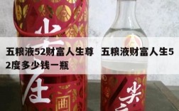 五粮液52财富人生尊  五粮液财富人生52度多少钱一瓶