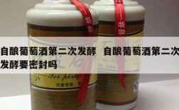 自酿葡萄酒第二次发酵  自酿葡萄酒第二次发酵要密封吗