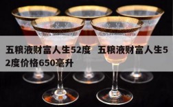 五粮液财富人生52度  五粮液财富人生52度价格650毫升