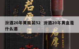 汾酒20年黄瓶装52  汾酒20年黄盒是什么酒