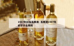 1987年红标五粮液  五粮液1987年的字什么样的