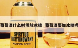 葡萄酒什么时候放冰糖  葡萄酒要加冰糖吗