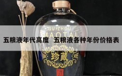 五粮液年代高度  五粮液各种年份价格表