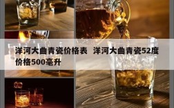 洋河大曲青瓷价格表  洋河大曲青瓷52度价格500毫升