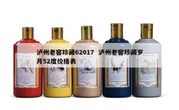 泸州老窖珍藏62017  泸州老窖珍藏岁月52度价格表