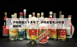 泸州老窖二十多年了  泸州老窖有20年窖藏的吗