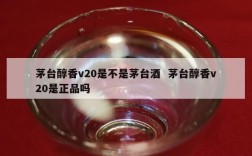 茅台醇香v20是不是茅台酒  茅台醇香v20是正品吗